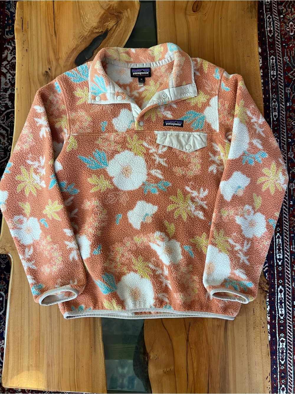Patagonia Synchilla Snap-T Fleece Pullover Limited Print Flower Power XS
